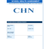 Sample school health assessment front page for GNM nursing students