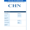 Sample PHC field visit observation report front page for GNM nursing students