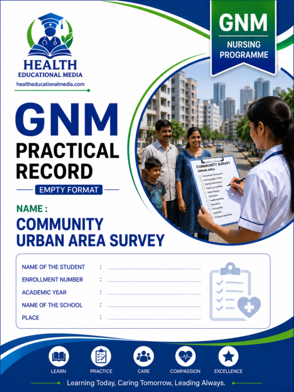 Community and urban survey format for GNM nursing students