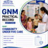 Community under-five care practical record cover page for GNM nursing students