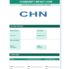 Sample community infant care record front page for GNM nursing students