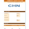 Sample community under-five care front page for GNM nursing students