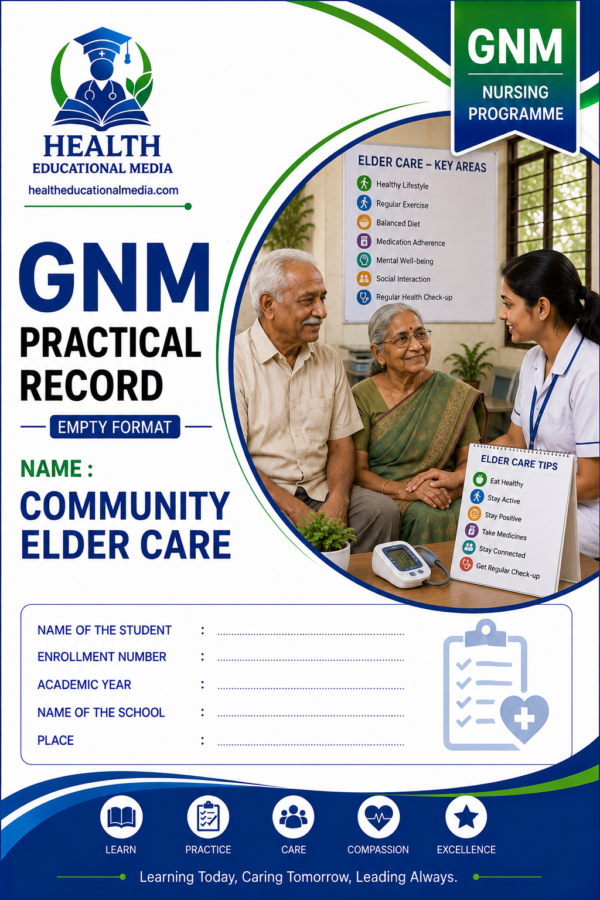 Community elder care format for GNM nursing students