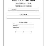 M.Sc. Nursing 1st Year Practical Record for Nursing Education