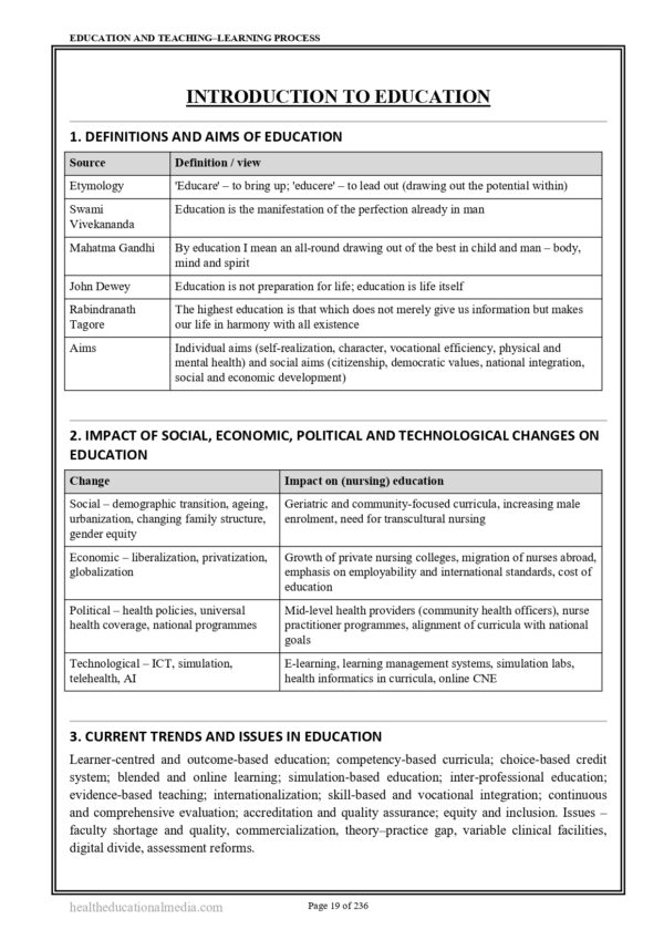 Sample page from M.Sc. Nursing Nursing Education Practical Record