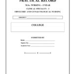M.Sc. Nursing 1st Year Practical Record for Obstetric and Gynaecological Nursing – Clinical Specialty I