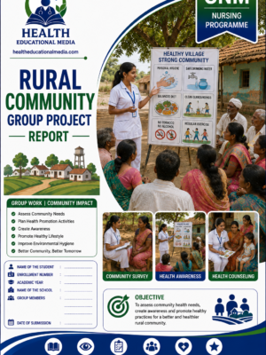 Home 5 Group project in a rural area format for GNM nursing students