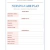 Nursing Care Plan Medical Ward Format PDF, 17 pages, for B.Sc Nursing and Post Basic B.Sc Nursing students.