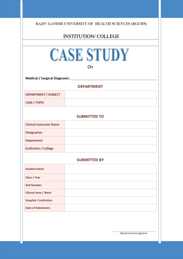Nursing Case Study Format PDF – 34-page nursing educational document for nursing students
