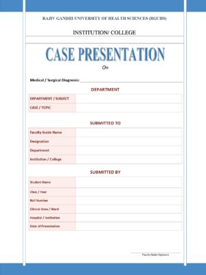 Home 1 Nursing Case Presentation Format PDF, 32-page educational resource for nursing students