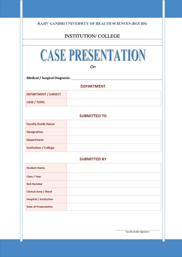 Nursing Case Presentation Format PDF, 32-page educational resource for nursing students