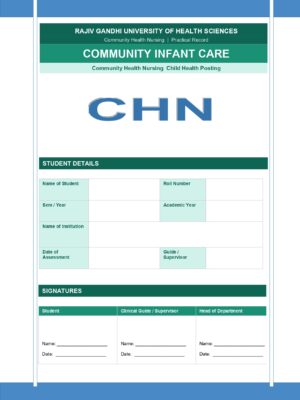 Home 22 Community Infant Care Format PDF, 13 pages, for B.Sc Nursing and Post Basic B.Sc Nursing students.