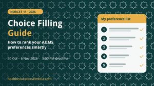 NORCET 11 choice filling 2026 guide – AIIMS institute preference list