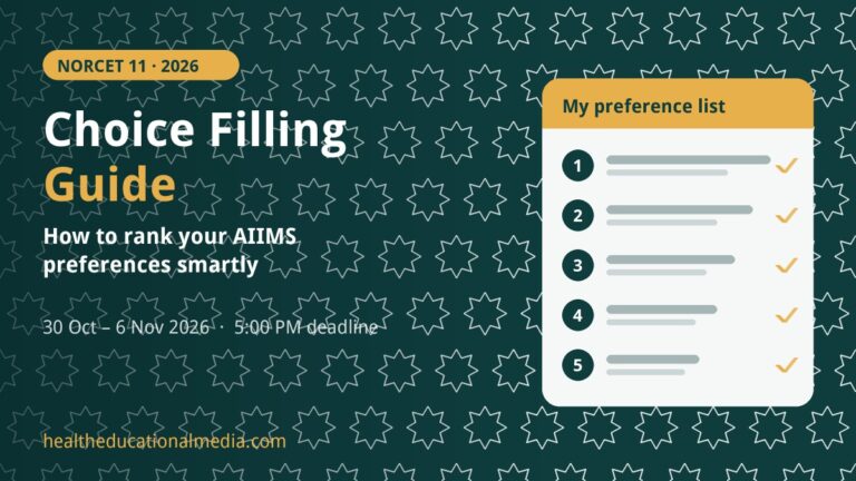 NORCET 11 Choice Filling 2026: How to Pick Your AIIMS Smartly